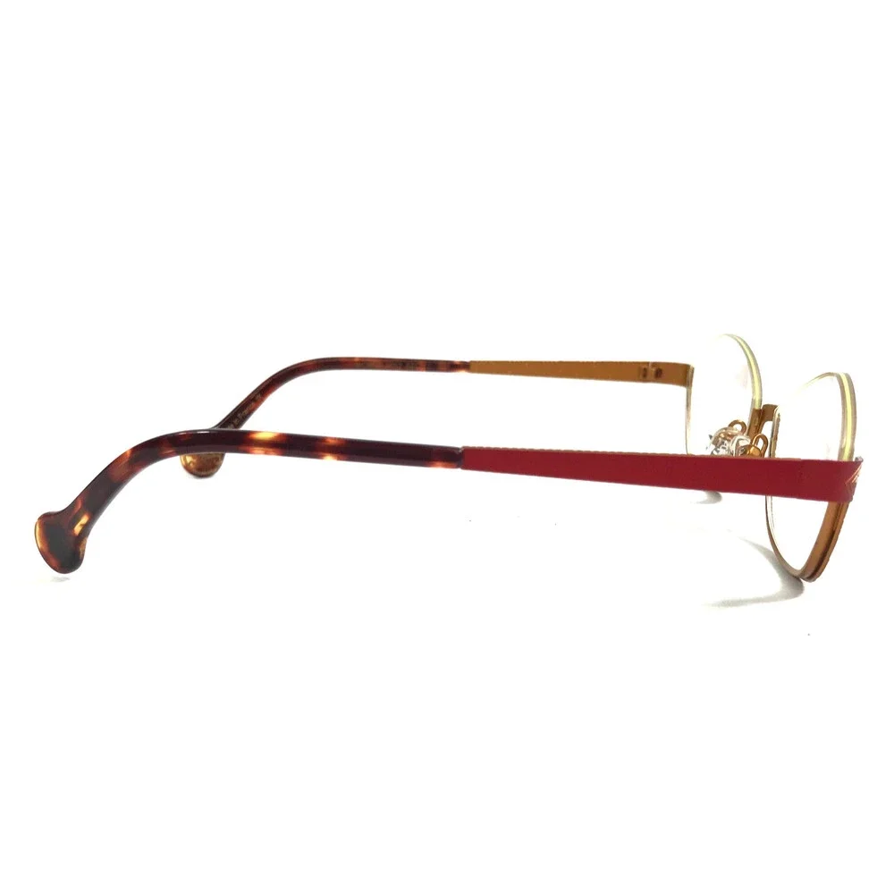 BOZ Eyeglasses Frames WORLD 3052 Red Orange Cat Eye Half Rim 52-17-140